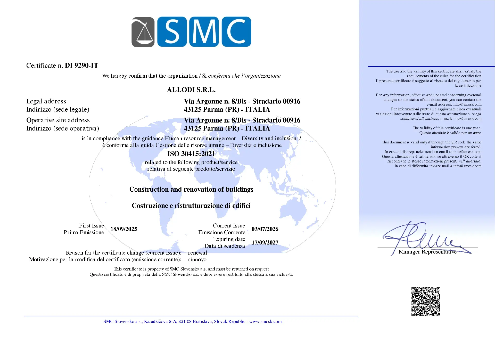 ISO 30415:2021 - Impresa Allodi