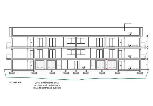 Costruzione edifico con 10 alloggi a Marzolara - Parma