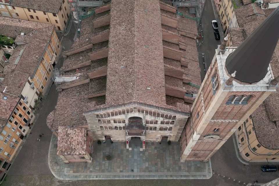 vista aerea cattedrale di parma