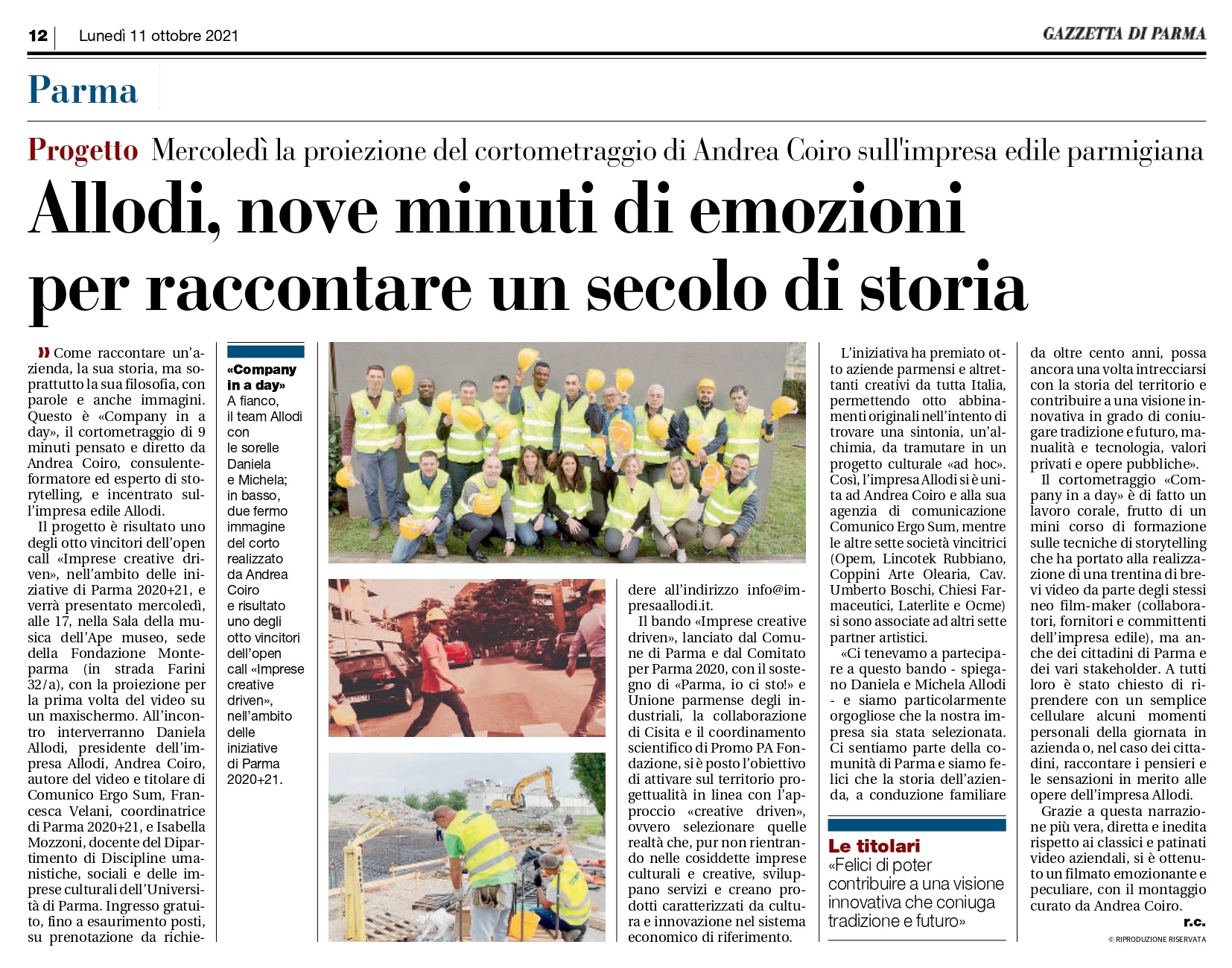 11 10 21 gdpr allodi nove minuti di emozioni per raccontare un secolo di storia
