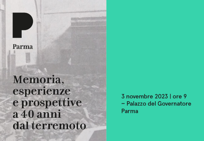 3 novembre: convegno “Parma, 9 novembre 1983-2023. Memoria, esperienze e prospettive a 40 anni dal terremoto”