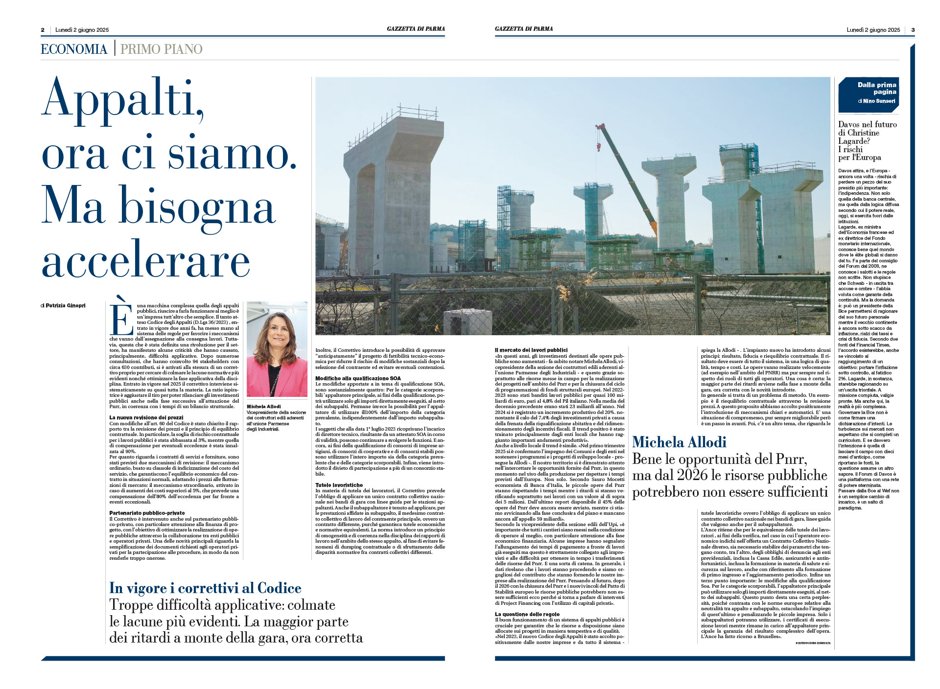 Appalti, ora ci siamo. Bisogna accelerare - Gazzetta di Parma 2 giugno 2025