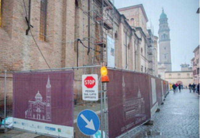 Duomo di Parma - cantiere per lavori di consolidamento