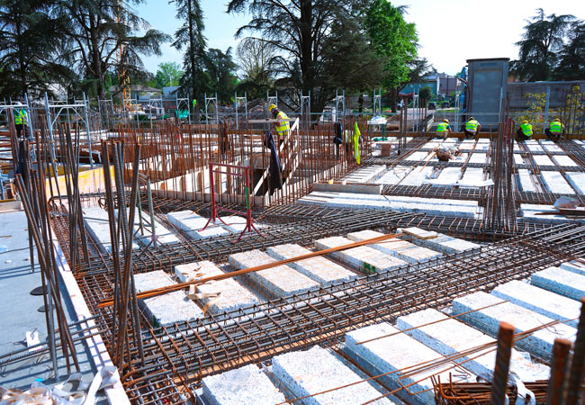 Sopralluogo in cantiere - Secondo solaio nuova Casa Residenza Anziani - Cittadella del Benessere a Parma