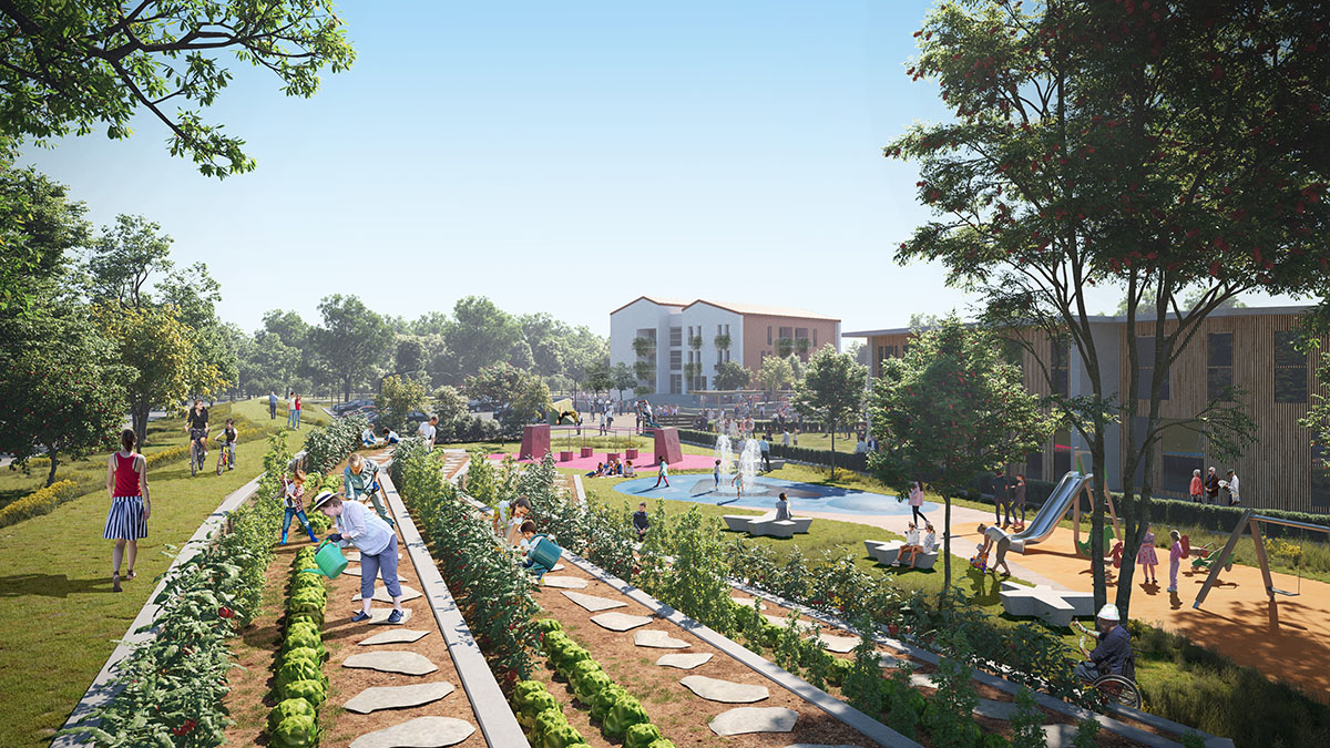 Cittadella del Benessere a Vigheffio - Impresa Allodi Parma - Render generale 2021